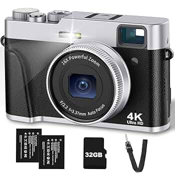 4Kデジタルカメラ 48MP 16倍ズーム Amazon | 48MP 4K デジタルカメラ、3.0 インチ画面、16 倍ズーム